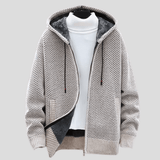 Bruce | Men's Gray Knit Jacket with Lining