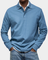 Marcus | Men's Long Sleeve Knit Polo Shirt
