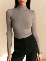 Heather | Women's Comfortable Mock Neck Top
