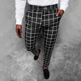 Earl | Men's Tapered Grid Pattern Pants