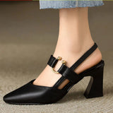 Cecilia | Women's Black Slingback Shoes