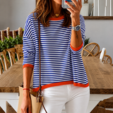 Piper | Women's Oversized Striped Sweatshirt