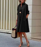 Colleen | Women's Green Midi Shirt Dress
