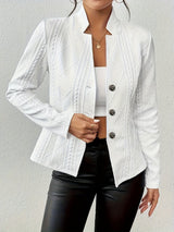 Destiny | Women's Woven White Blazer