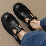 Julie | Women's Classic Leather T-Strap Shoes