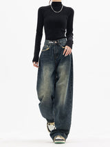 Jolene | Women's Trendy High-Waisted Wide-Leg Jeans