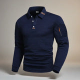 Fred | Men's Long Sleeve Polo Blue
