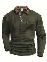 Miles | Men's Textured Knit Polo Sweater