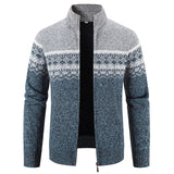Ross | Men's Blue Patterned Cardigan