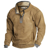 Nolan | Men's Camel Sherpa Sweatshirt