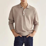Silas | Men's Long Sleeve Knit Polo Shirt