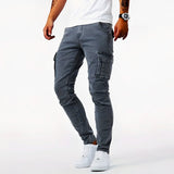 Kaden | Men's Slim Cargo Jeans Gray