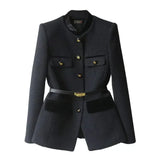 Katherine | Women's Black Jacket with Gold Buttons