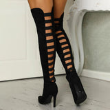 Gina | Women's Cutout Over-The-Knee High Heel Boots