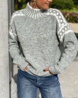 Emmy | Women's Gray High Neck Sweater