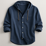 Bill | Men's Blue Hooded Shirt