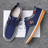 Zeke | Men's Blue Canvas Sneakers