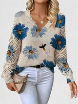 Alyssa | Women's Floral Knit Sweater