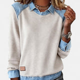 Deborah | Women's Denim Collar Sweatshirt