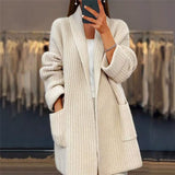 Brielle | Women's Oversized Beige Cardigan