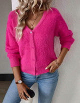 Claire | Women's Fluffy Knit Cardigan
