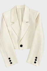 Gillian | Women's Cropped Blazer In Crudo