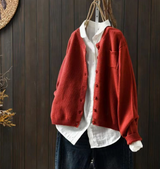 Cynthia | Women's Oversized Red Cardigan