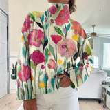 Lydia | Women's Floral High Neck Sweater