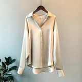 Lana | Women's Fit Button Down Satin Blouse