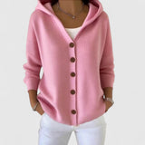 Ruth | Women's Pink Hooded Cardigan