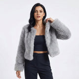 Grace | Women's Short Faux Fur Cardigan