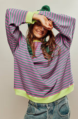 Samantha | Women's Oversized Striped Sweater