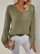 Joanna | Women's Oversized V Neck Sweater